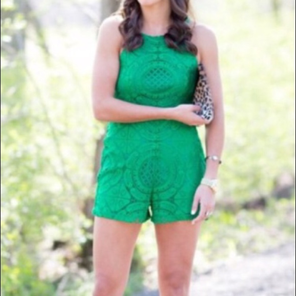Adelyn Rae Embroidered Lace Romper - Picture 3 of 7